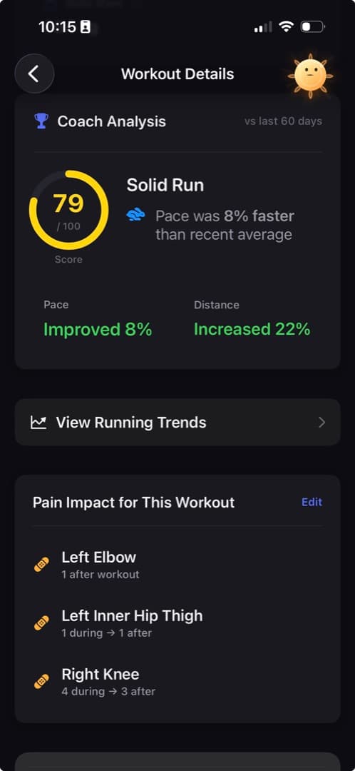 Workout breakdowns